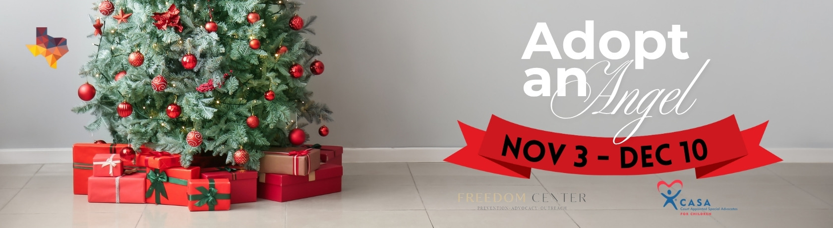 It's our favorite time of year! Angels are ready to be adopted, here at Texan Sky. Adopt and angel and help a child in our community have Christmas. Call or come by today! 