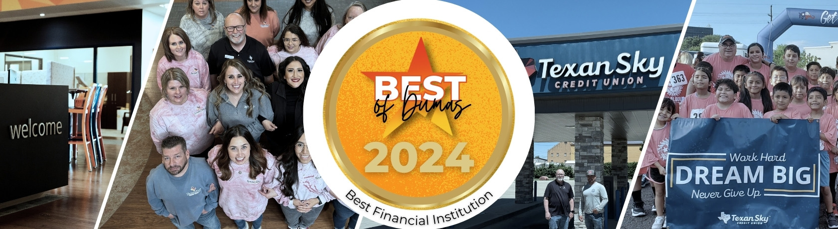 Texan Sky would would like to thank our community for voting us Best Financial Institution! We strive to be the best for our members, and look forward to another great year.